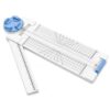 4-in-1 A4 Rotary Paper Cutter with Sliding Blade & Grid Ruler, Blue