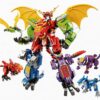 4-in-1 Dino Mecha Kit, Transform Robot Toy Gift for Boys Kids 8+, 904PCS