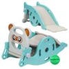 4-in-1 Kids Slide Rocking Toy, Toddler Rocking Horse | Slide & Basketball Hoop, Convertible Freestanding Playset for Boys Girls Ages 1-6, Indoor Outdoor Green