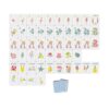 4-Layer Acrylic Engraved American Mahjong Tiles, Premium 160 Blue Game Tile