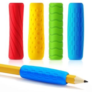 4-Pack Textured Silicone Sensory Fidget Pencil Grips