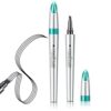 4-Point Microblading Eyebrow Pen, Waterproof Long Lasting Eyebrow Tattoo Pencil, Natural Hair-Like Brow Strokes with Integrated Eyebrow Brush for Women Daily Makeup (Black)