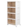 4-Tier Rolling Storage Bins 92 Qt Stackable Foldable Organizer