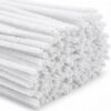 400 Pack White Pipe Cleaners Craft Bulk Art Chenille Stems for DIY Project Decorations