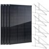 400W N-Type Solar Kit,12V 4x100W 16BB 25.6% High-Eff Cells, IP68 PV Module for RV/Marine/Cabin/Roof/Farm + 4 Sets 0-90° Adj Tilt Mount Brackets for 100-400W Panels