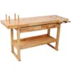 40in Computer Desk with Storage, Heavy Duty Wood Workbench,