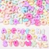 40PCS Acrylic Letter Beads for Bracelets, AB Macaron Mixed Alphabet Beads