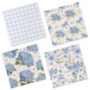 40Pcs Blue Hydrangea Floral Napkins 4 Pattern Disposable Party Table Napkin