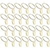 40PCS Curtain Rings with Clips, Strong Drapery Clips Hooks On Tension Rod Bracket, 1.26 Inch Interior Diameter