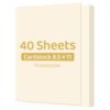 40 Sheets 8.5''x11'' Cardstock，75lb/200gsm Heavyweight Cream Card Stock