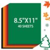 40 Sheets 8.5x11 Colored Cardstock Paper, Premium Printer Card Stock for Printing, 8.5 x 11 Assorted Colors Thick Construction Paper for DIY Crafts Card Making Scrapbooking School Supplies Party Decor