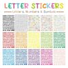 4144 Pcs Alphabet Stickers 37 Sheets Small Letter Stickers,0.5'' Self-Adhesive Vinyl Waterproof Alphabet Number,Labels DIY Crafts Art Making,Windows, Doors, Signs,Notebook (Colorful)