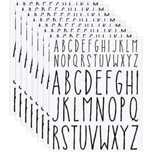 416 Pcs 8 Sheet Back to School Vinyl Letter Sticker Decal Self Adhesive ABC Alphabet Sticker Stick on Scrapbook Letters for Whiteboard Mailbox Window Door DIY Craft(1 Inches, 2 Inches)