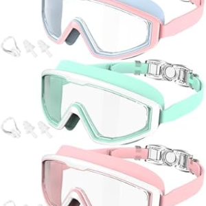 50% off Kids Swim Goggles, 3 Pack Swimming Goggles for Kids 4-16