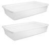 41 Quart Medium Clear Plastic Storage Bin with Snap-On Lid