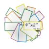 42-Pack 4" x 2" Magnetic Dry Erase Magnets Lable Notes - Edge Colorful Sticky Mini Whiteboard Sheets, Reusable & Washable Mini Dry Erase Board for Office, Classroom, Home