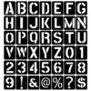 42 Pcs 3 Inch Alphabet Letter Stencils Symbol Numbers Stencils, Reusable Plastic Letter Template Set for Drawing on Wood, Wall, Glass, Porch, Fabric, Rock, Sign and Craft Decoration (Black)