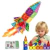 42PCS Mini Magnetic Tiles Building Blocks Set with Portable Iron Case, STEM Travel Toys for Kids Ages 3+, Educational Magnet Construction Puzzles for Boys and Girls,Toddler Puzzle Birthday Gift Toys