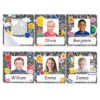 42 Pcs Photo Name Plates for Desk, Kindergarten Classroom Essentials, Name Tags for Classroom, Student Nameplates 1st 2nd 3rd 4th Grade, Teacher Supplies, Composition Notebook Decor, 4.7x4.7