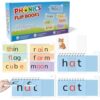 42 Read and Rhyme Flip Books,Phonics Word Family Build Book Learn to Read Phonics Flash Cards,Sight Words Flash Cards Kindergarten Reading Books,Flip Book Word Games for Preschool Learning Activities