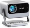 [4300 ANSI & Officially-Licensed APP] 4K Projector with WiFi and Bluetooth, Auto Focus Keystone Smart Projector, Outdoor Projector with Adjustable Stand for Home Bedroom