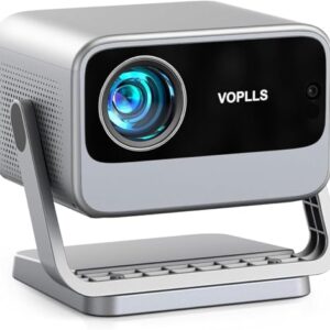 [4300 ANSI & Officially-Licensed APP] 4K Projector with WiFi and Bluetooth, Auto Focus Keystone Smart Projector, Outdoor Projector with Adjustable Stand for Home Bedroom