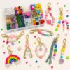 431PCS DIY Beaded Keychain Making Kit, Bag Charm Making Kit (431PCS)