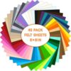 45 PCS Felt Fabric Sheets 8 x 8 Inch 2mm Craft Felt Sheets