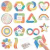 45 Pcs Sensory Stickers, 2 Different Textured Sensory Stickers Anti Stress Anxiety Stickers with Storage Box Relief Items Adhesive Tactile Fidget Tool for Classroom Desk Adults Teens Anxiety Relief