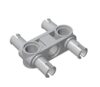 45 Piece Pin Connector Perpendicular 3L with 4 Pins, Light Gray, Compatible with Lego Parts 48989