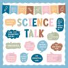 47Pcs Science Talk Bulletin Board Decorations Set, Boho Educational Bulletin Boards for Science Classroom Back to School Elementary Middle School Wall Decor Teacher Must Haves