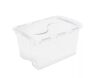 48-Quart Clear Plastic Storage Bin with Hinged Lid & Handles (6 Pack) JJ80309