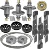 48" Mower Deck Repair Kit - 13-Piece Set (Spindles, Blades, Pulleys, Belt)