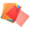 48 Pack Colored Plastic Binder Dividers with Classification Tabs for Filing