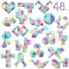 48 Pack Magic Snake Cube Fidget Toys for Kids - 24 Blocks Macaron Twist Puzzle, Party Favors, Classroom Prizes, Birthday Goodie Bag Fillers, Stress Relief Sensory Toys