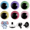 48pcs 30mm 3D Glitter Plastic Safety Eyes for Crocheting with Washers,Multicolor Moon Crochet Amigurumi Eyes for Crochet Animals Craft Eyes,Doll Eyes Stuffed Crochet Eyes for Crafts Gift