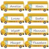 48PCS 8.7"×3.1" Back to School Magnetic Name Tags - Large School Bus Dry Erase Magnetic Labels Student Name Tags Magnetic Locker Name Plates Stickers for Classroom Desks School Whiteboards