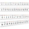 48 Pieces Number Line 0 to 30 Student Desk Number Lines Laminated Number Line Strips for Classroom Desks Math Class Decoration (Boho)