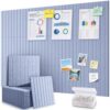 48" x 36" Large Cork Bulletin Board Tiles, Peel and Stick Felt Wall Panels for Vision, Message Center, Picture and Prayer Board for Office, Dorm, Room and Desk Decor(Soft Periwinkle)