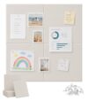 48" x 36" Large Felt Bulletin Board, 12 Pack Cork Boards, Fabric Bulletin Board with 60 Safe Removable Adhesive Tabs, 50 Pushpins, Felt Pin Boards Tiles for Home Office Wall Decor, Oatmeal