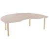 48" x 72" Kidney Kids Classroom Table with Adjustable Chunky Wood Legs