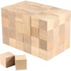 4cm Wooden Blocks Set of 24, Natural Unfinished Cubes for DIY Art, Craft Projects, Baby Shower Gifts wooden blocks 4cm unfinished wood cubes DIY craft Montessori toys