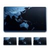 4 Credit Card Stickers, Blue Asia Australia map Stickers