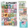 4 Farmhouse Kids Educational Posters For Toddlers,Alphabet Poster For Toddlers, Days Of The Week For Kids, Months Of The Year For Classroom Decorations For Teachers, Kindergarten Homeschool Supplies…