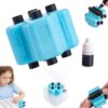 4 in 1 Math Roller Stamp Set | Addition Subtraction Multiplication Division Practice Tool for Kids | Adjustable Number Rolling Digital Teaching Stamp with Refill Ink for Classroom & Home Learning