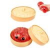 4 Inch Jumbo Rainbow Glitter Squishy Squeeze Toy with Steamer Box, Slow Rising Stress & Anxiety Relief Sensory Fidget Toy for Kids & Adults (Red)