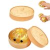 4 Inch Jumbo Rainbow Glitter Squishy Toy with Steamer Box, Slow Rising Stress Relief Fidget Squeeze Toy, Sparkly Sensory Anxiety Relief Toy for Kids Adults (Gold)