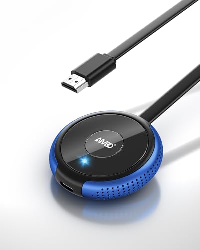 4K iOS AIMIBO Wireless HDMI Display Adapter Plug and Play Direct Cast, 5G HDMI Wireless Dongle for iPhone/iPAD/MacBook/Android/Tablet/Laptop to HDTV/Monitor/Projector, Support AirPlay DLNA Miracast