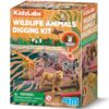 4M 00-03481 KidzLabs Excavation Set Wild Animals - 2 Realistic Surprise Figures Between Elephants, Tigers, Giraffes and Zebras - Educational Game for Archaeology and Nature for Children