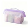 4 Pack 34oz Silicone Food Storage Bags, Stand Up Airtight Bags, Purple